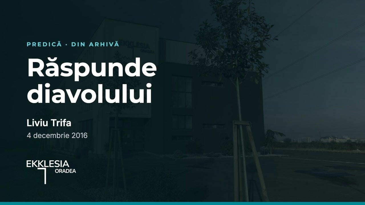 Imagine din predica „Răspunde diavolului”